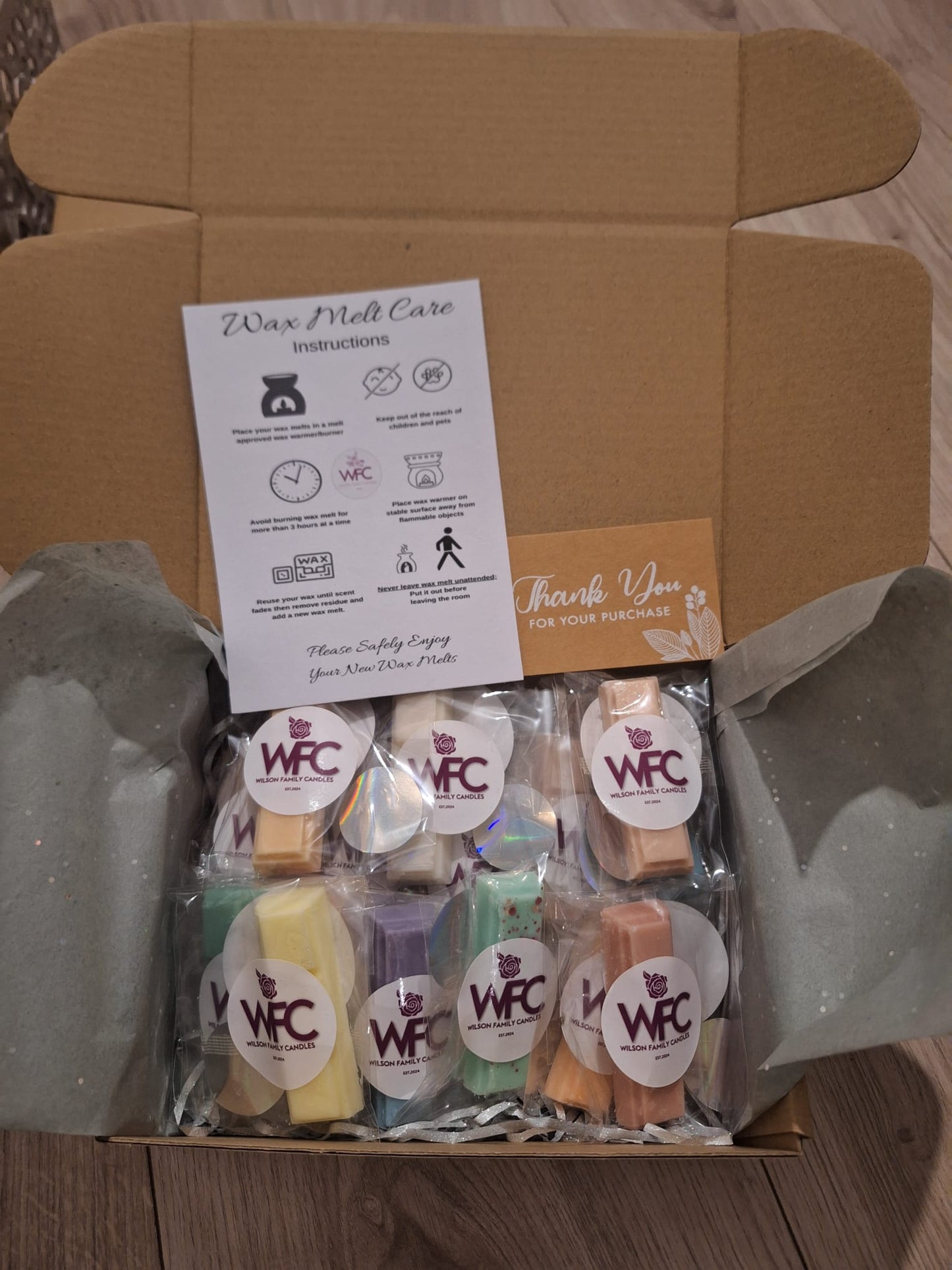 Soy wax melt sample box